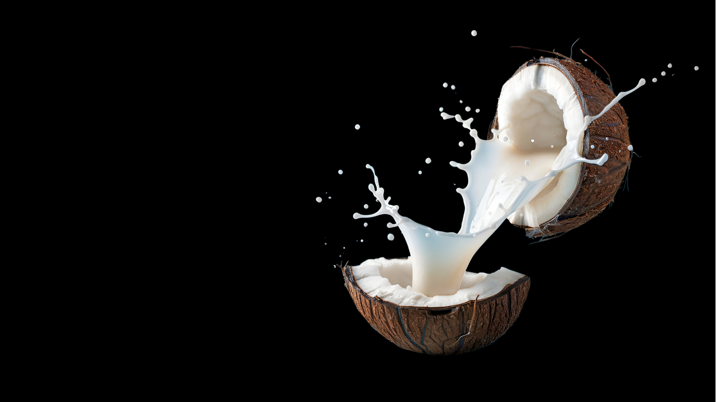 Cold pressed virgin coconut oil rich in lauric acid for baby skin care