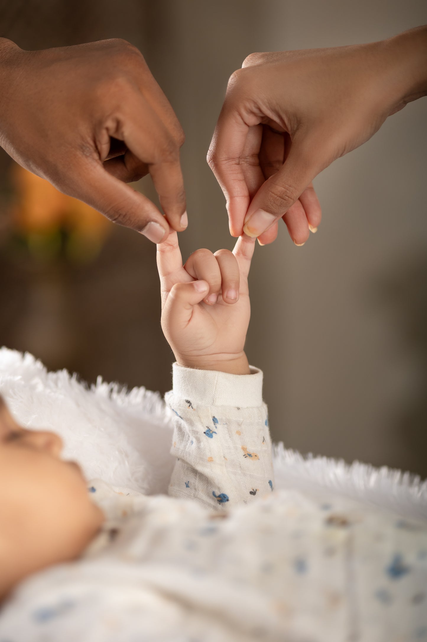 Newborn baby soft skin protected with natural coconut oil diaper spray